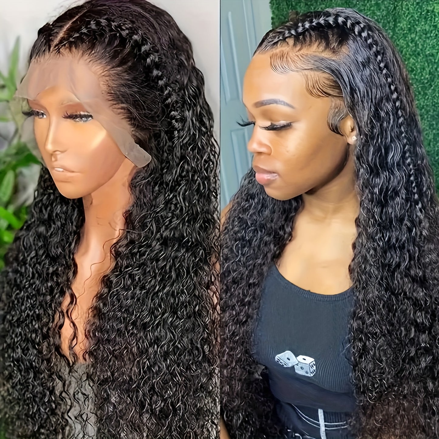 Wave Curl Black Wig