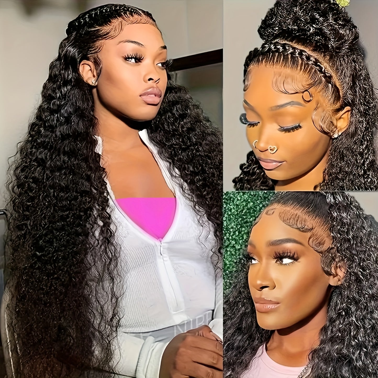 Wave Curl Black Wig